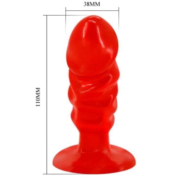 BAILE - UNISEX ANAL PLUG WITH RED SUCTION CUP 3